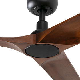 Вентилятор HEYWOOD M черный/темное дерево DC