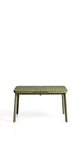Раздвижной уличный стол Izola из алюминия с зеленой отделкой, 185 (235) x 100 см