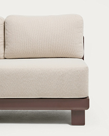 Трехместный диван Nerano из коричневого алюминия, 208 см