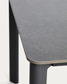 Уличный стол Anafi из спеченного камня и графитового алюминия 180 x 90см