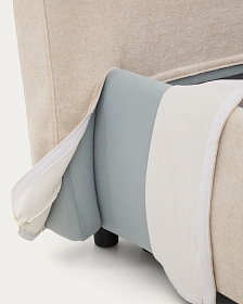 Кровать Dafra бежевого цвета из шенилла с ящиком для хранения 180 х 200 см