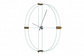 Настенные часы Delmori белый/хром/орех