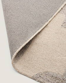 Серый жаккардовый ковер Norela из шерсти 300 x 200 см