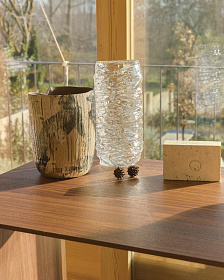 Коричневая керамическая ваза Dirva, 38 см