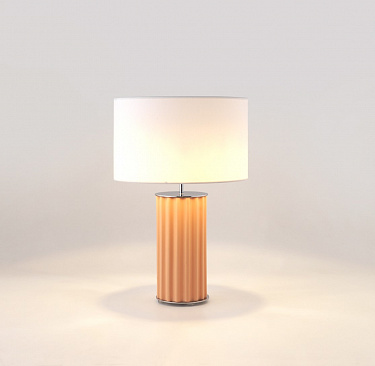Настольная лампа Sonica хромированный металл + белый абажур 801011/41