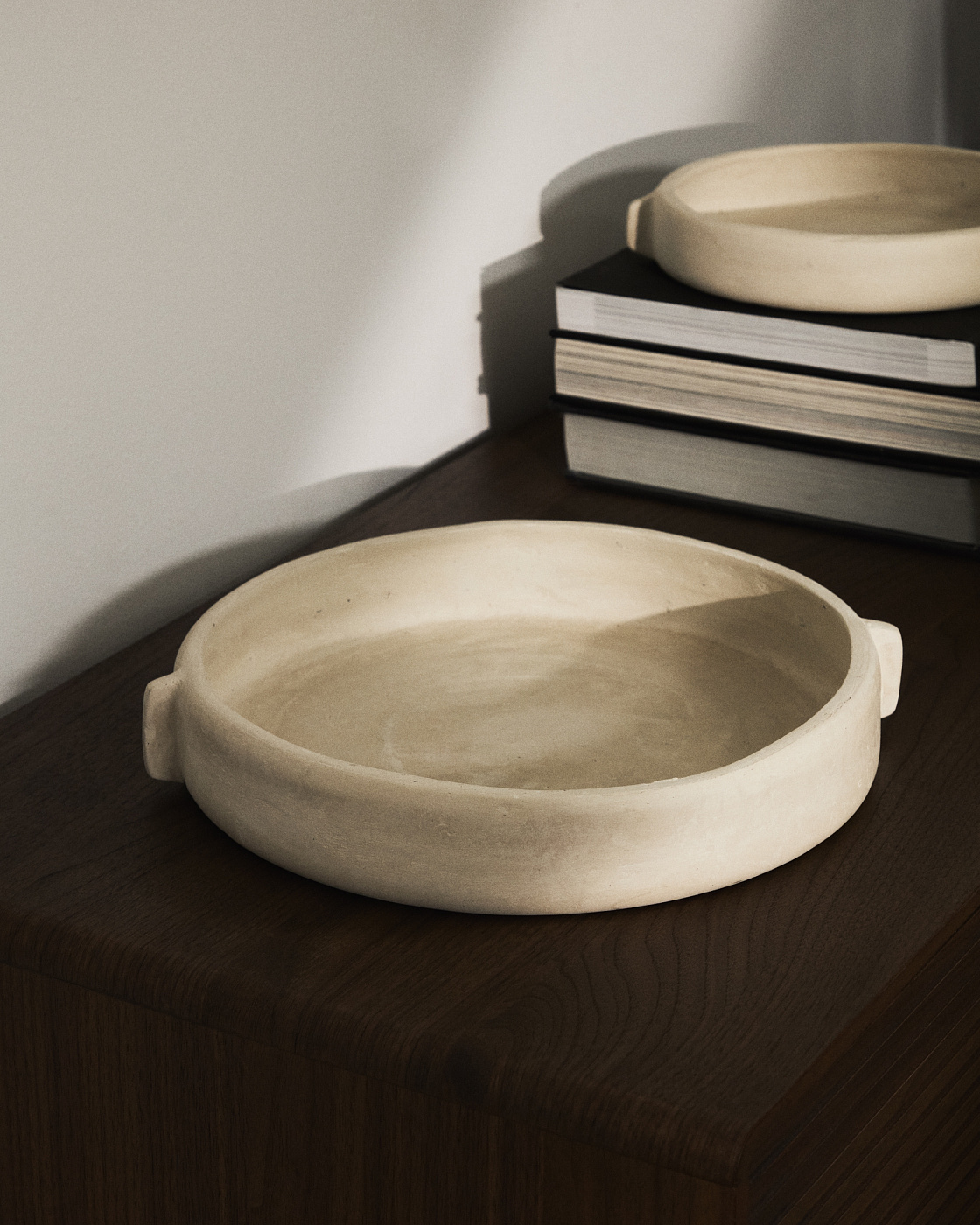 Кухонный поднос Mireni из папье-маше бежевый Ø 31 см