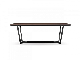 Обеденный стол ROSE 220x110 шпон эвкалипта/черный