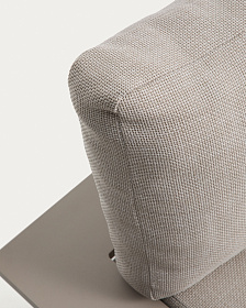 Трехместный уличный диван Vathi с левым шезлонгом цвета таупе, 250 x 159 см