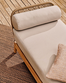 Catalina Шезлонг из светло-серой веревки и массива акации