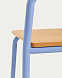 Tinn Стул из ясеневого шпона с синей металлической конструкцией