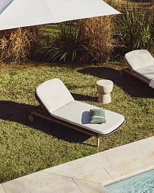 Шезлонг Alipa из массива акации и веревки темно-серого цвета