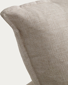 Угловой модульный диван Anarela бежевый из льна и вискозы со съемным чехлом, 347 x 307