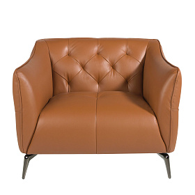 Кресло 5098/KF150-1P с кожаной обивкой капитоне