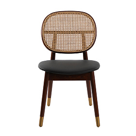 Стул DC1599 /4093 из экокожи и ротанга