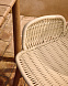 Уличный стул Alipa из акации и веревки цвета экрю