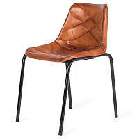 Кожаный коричневый стул Mews