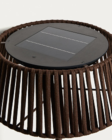 Уличный торшер Aldet на солнечных батареях коричневый, диаметр 46 см