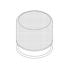 Пуфик ALTEA экокожа PU162, черный матовый лак