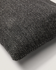 Чехол для подушки Elira из шерсти и хлопка черного цвета 40 x 60 см