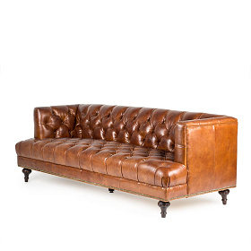 3-местный кожаный диван Elkan