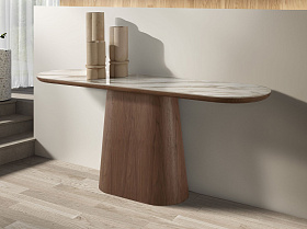 Консоль 3284 из керамики в мраморной отделке и ореха