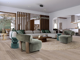 Topaz Кресло орех/зеленый