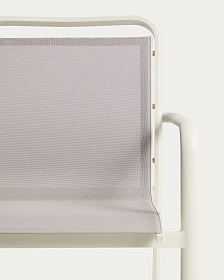 Уличный стул Luri из алюминия цвета экрю и бежевого текстиля