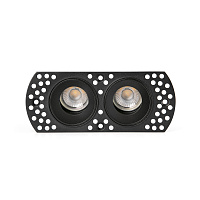 Встраиваемый регулируемый светильник без рамки черный FLIC 2xGU10 MR11