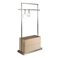 Вешалка для одежды 3282 из кожи, ореха и нержавеющей стали