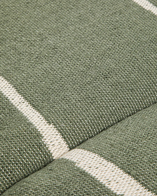 Подушка для шезлонга Daila зеленого цвета из 100% ПЭТ с рисунком икат, 50 x 175 см