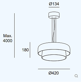 Подвесной светильник Levels 2 Bodies Ø420mm + Ø320mm 00-A028-05-15