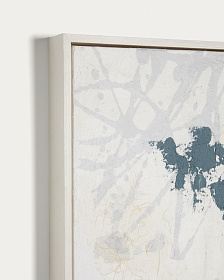 Erale Абстрактная картина ручной работы в серо-синих тонах, размер 47 x 182 см