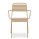 Садовый стул Lianis с подлокотниками цвета капучино