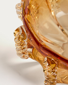 Ваза Nicora из оранжевого стекла, диаметр 30 см