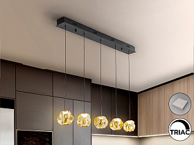 Люстра Zaria 5L черный/бронзовый/золотой DIM