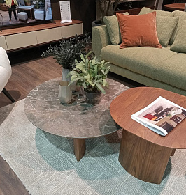 Журнальный столик OLIMAR шпон ореха F, керамика KL19