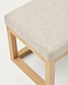 Банкетка Loya из бежевого шенилла и бука 128 см