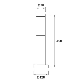 Уличный светильник Koral 45 серый