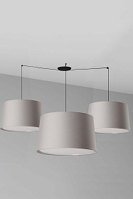 WINDSOR Подвесной светильник черный с серыми абажурами 9xE27