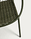 Уличное кресло Atrani из оцинкованной стали и зеленой веревки