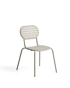 Уличный стул Brai из оцинкованной стали бежевого цвета