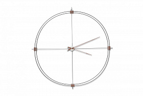 Настенные часы Delmori черный/хром/орех