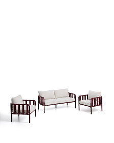 Комплект уличной мебели Omala из бордового алюминия и веревки