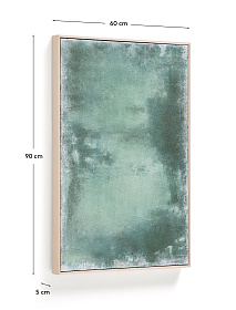 Абстрактная картина Selnar зеленая 60 x 90 см