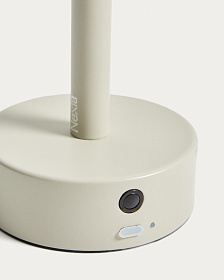 Переносная настольная лампа Bow из серого алюминия