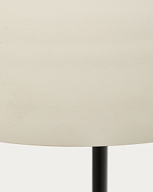 Торшер Nibla из чёрного металла с абажуром из белой глины