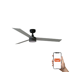 Потолочный вентилятор CRUISER L Ш1320MM черный/алюминиевый 3 P 18W LED DIM TUYA