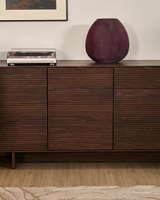 Ваза Rovena из бордового стекла 33,5 см