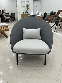 Кресло уличное Twins 111 Ft Graphite, Batyline Eden 50720,  Group 01 Strada 75 + подушка 40*22