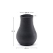 Ваза Silaia терракотовая с черной отделкой 30 см